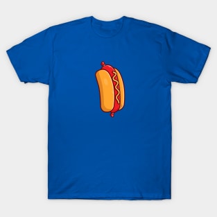 Hotdog Cartoon Vector Icon Illustration (15) T-Shirt